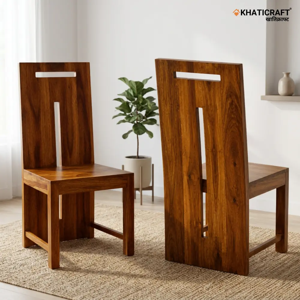 Tika Sheesham Wood Chairs-Set of 2