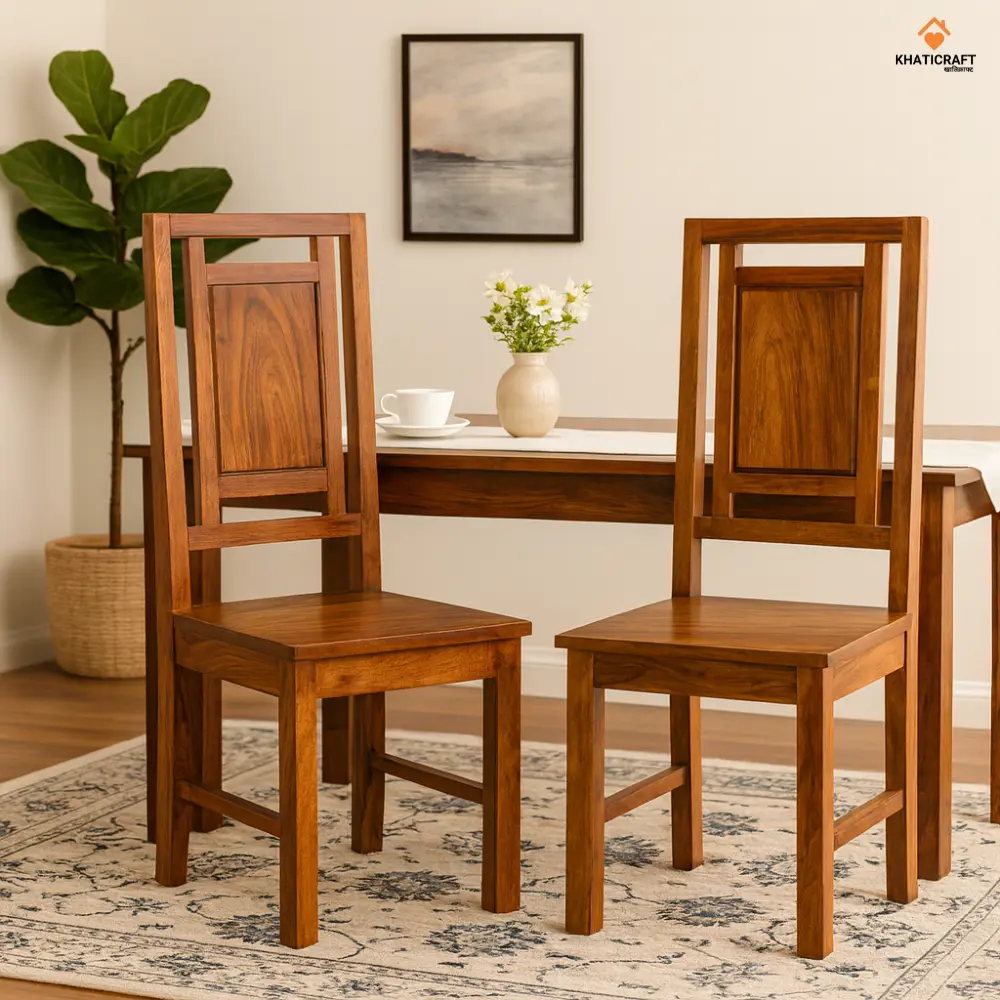 Niwar Sheesham Wood Chairs Set of 2 