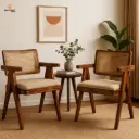 Rukm Armrest Sheesham Wood Chairs Set of 2