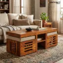 Ulka Nested Coffee Table Set of 3(1+2) 