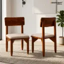 Ankani Sheesham Wood Chairs with Cushion-Set of 2   