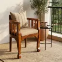 Usha Armrest Chair with Cushion Seat 