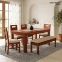 Niru Rami 6 Seater Dining Set  With Bench