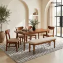 Kian 6 Seater Dining Set With bench