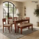 Mira 6 Seater Dining Set with Bench