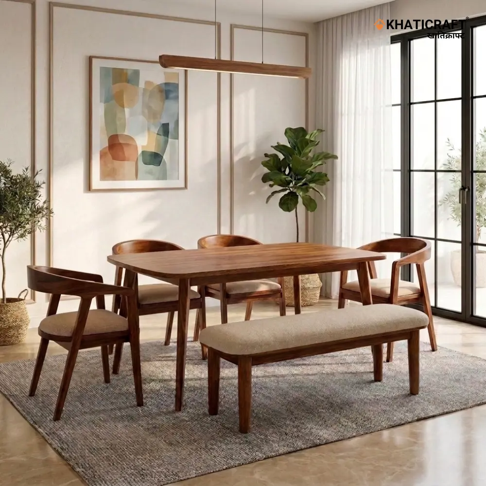 Vetra Kian 6 seater dining set with Bench 
