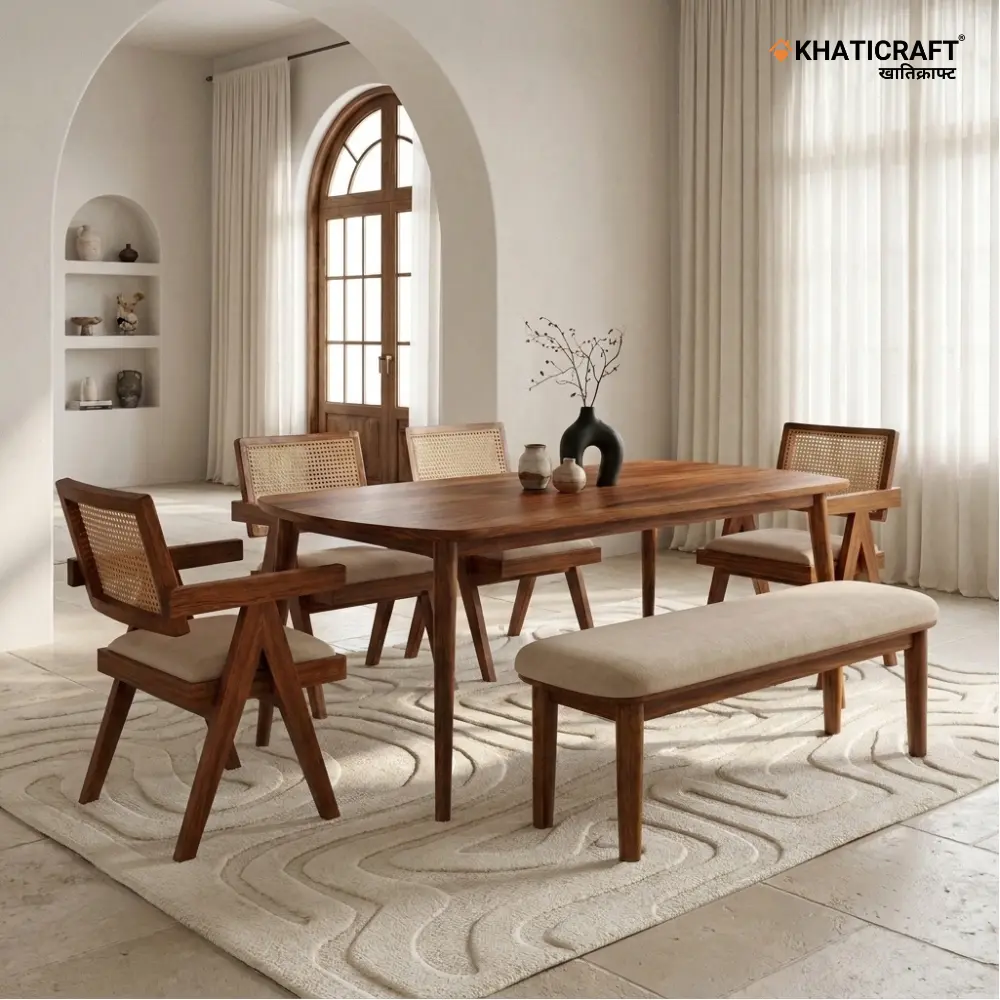 Rukm Kian 6 seater dining set  with Bench 