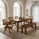 Rukm Hina 6 seater dining set with Bench 