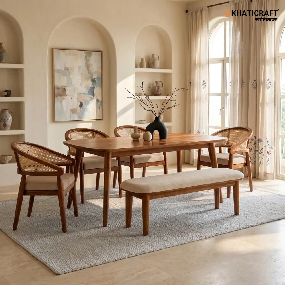 Kupak Kian 6 seater dining set  with Bench