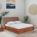 Ahan Solid Wood Bed King Size Box Storage
