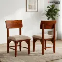 Ankani Sheesham Wood Chairs with Cushion-Set of 2   