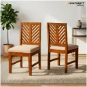 Antara Sheesham Wood Chairs with Cushion-Set of 2 