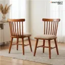 Urmi Sheesham Wood Chairs with Cushion-Set of 2  